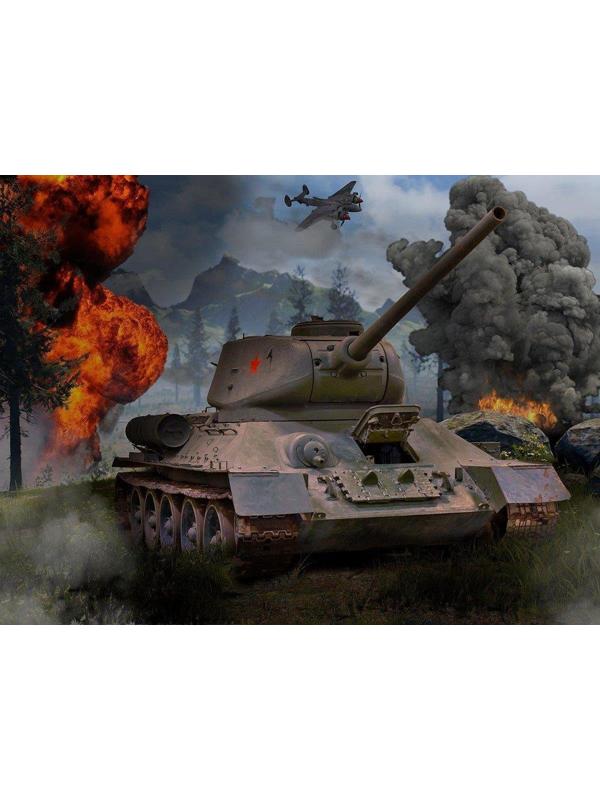 Пазл Super 3D Танк Т-34, 500 детал.