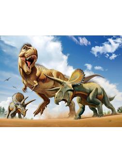 Пазл Super 3D Тираннозавр против трицератопса, 500 детал.