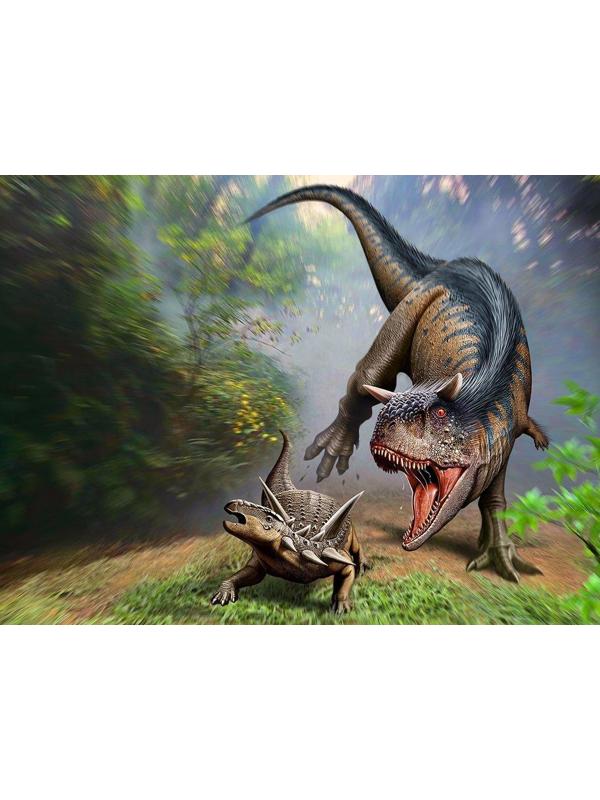 Пазл Super 3D Карнотавр против антарктопельты, 500 детал.