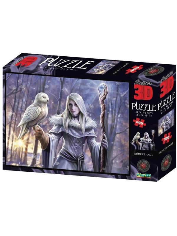 Пазл Super 3D Зимняя сова, 500 детал.