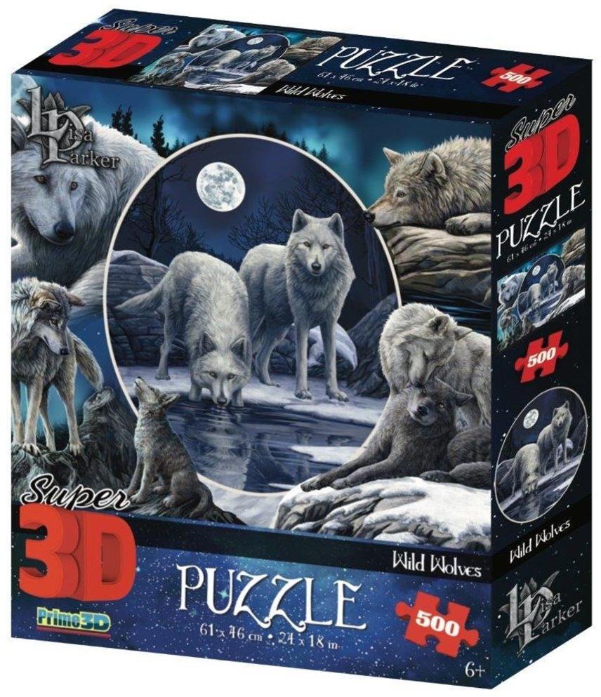 Пазл Super 3D Коллаж Волки, 500 детал.