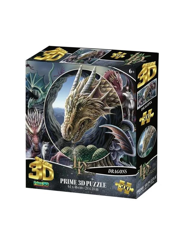 Пазл Super 3D Коллаж Драконы, 500 детал.