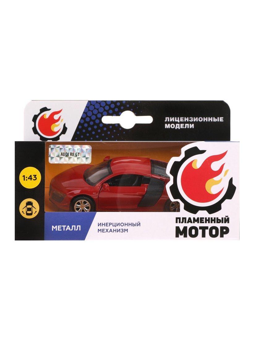 Машина мет. 1:43 Audi R8 GT, откр.двери, красный,12см