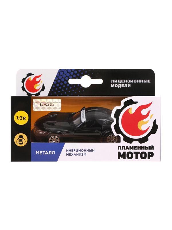 Машина мет. 1:38 BMW Z4 GT3, откр.двери, 11см, черн. матовый