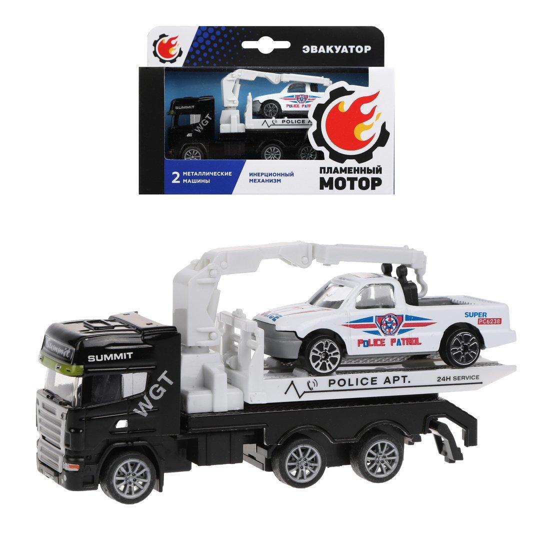 Эвакуатор ин., металлическая кабина, металлическая мини машина, черн.