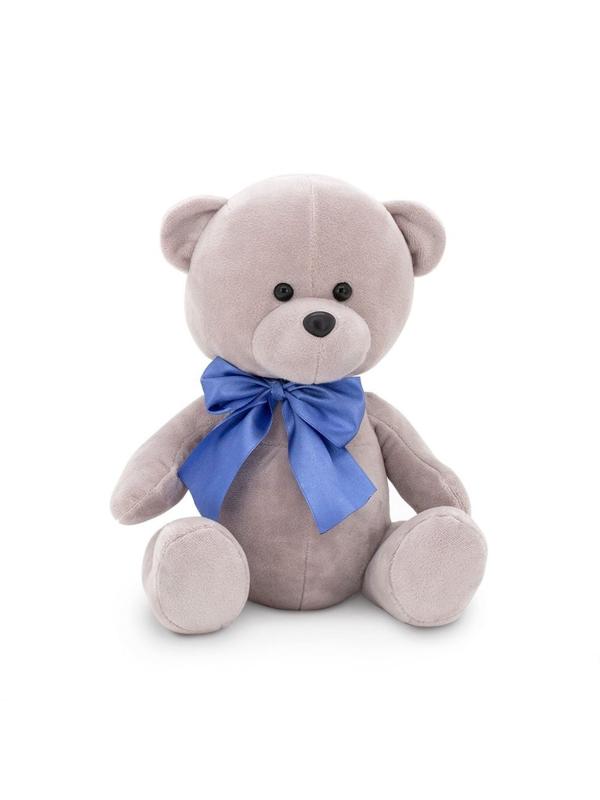 Мягкая игрушка Медведь Топтыжкин серый с бантиком 17 см