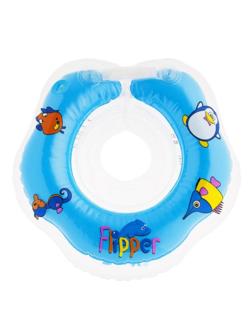 Круг на шею для купания малышей Flipper голубой