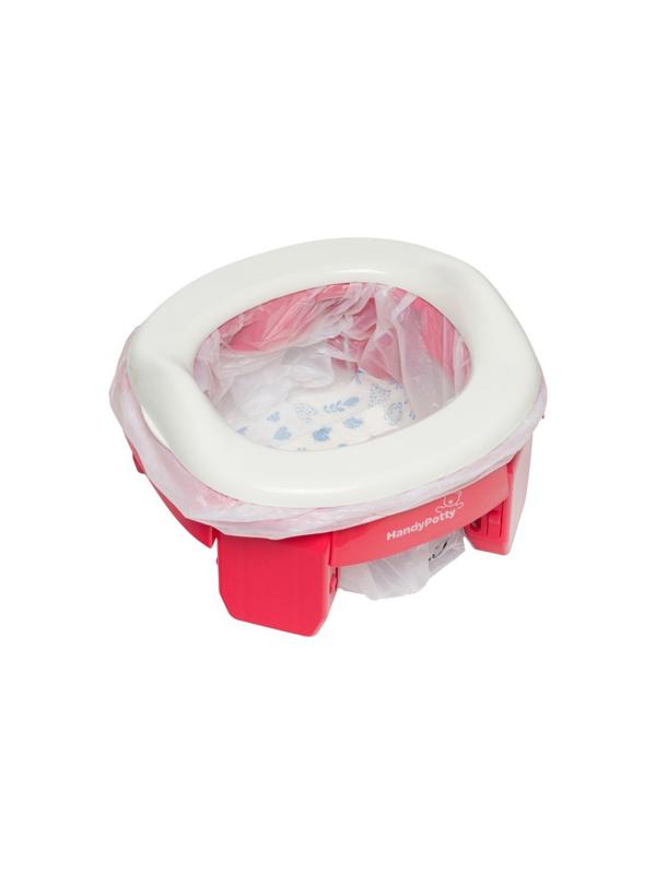Горшок дорожный HandyPotty, коралловый, со сменными пакетами