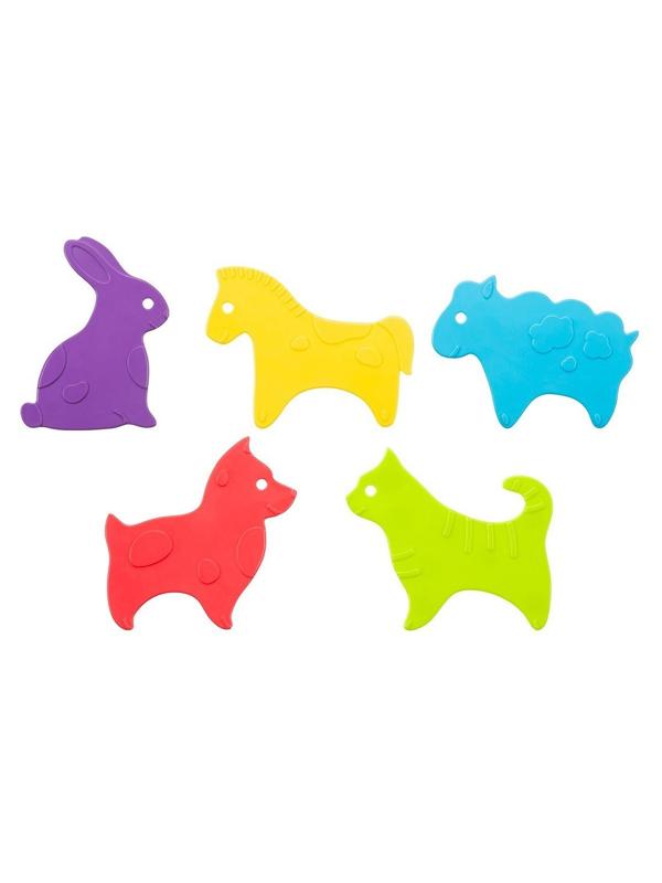 Мини-коврики ROXY-KIDS для ванны ANIMALS, 5 шт, в ассорт.