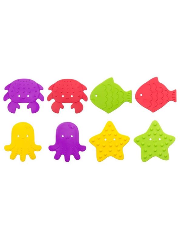 Мини-коврики ROXY-KIDS для ванны 8 шт, в ассорт.