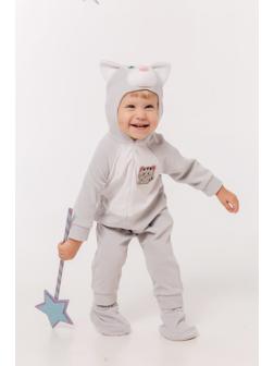 Костюм Котик (комбинезон с капюшоном, тапочки) рост 74