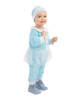 Костюм Снегурочка: комбинезон, шапочка, рост 74