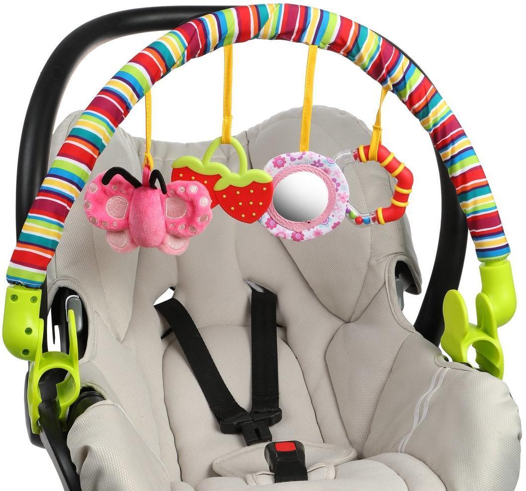 Дуга с подвесками Лето: 4 игр. крепл. прищепка, 3в1 кроват., коляс.,
автокрес.
