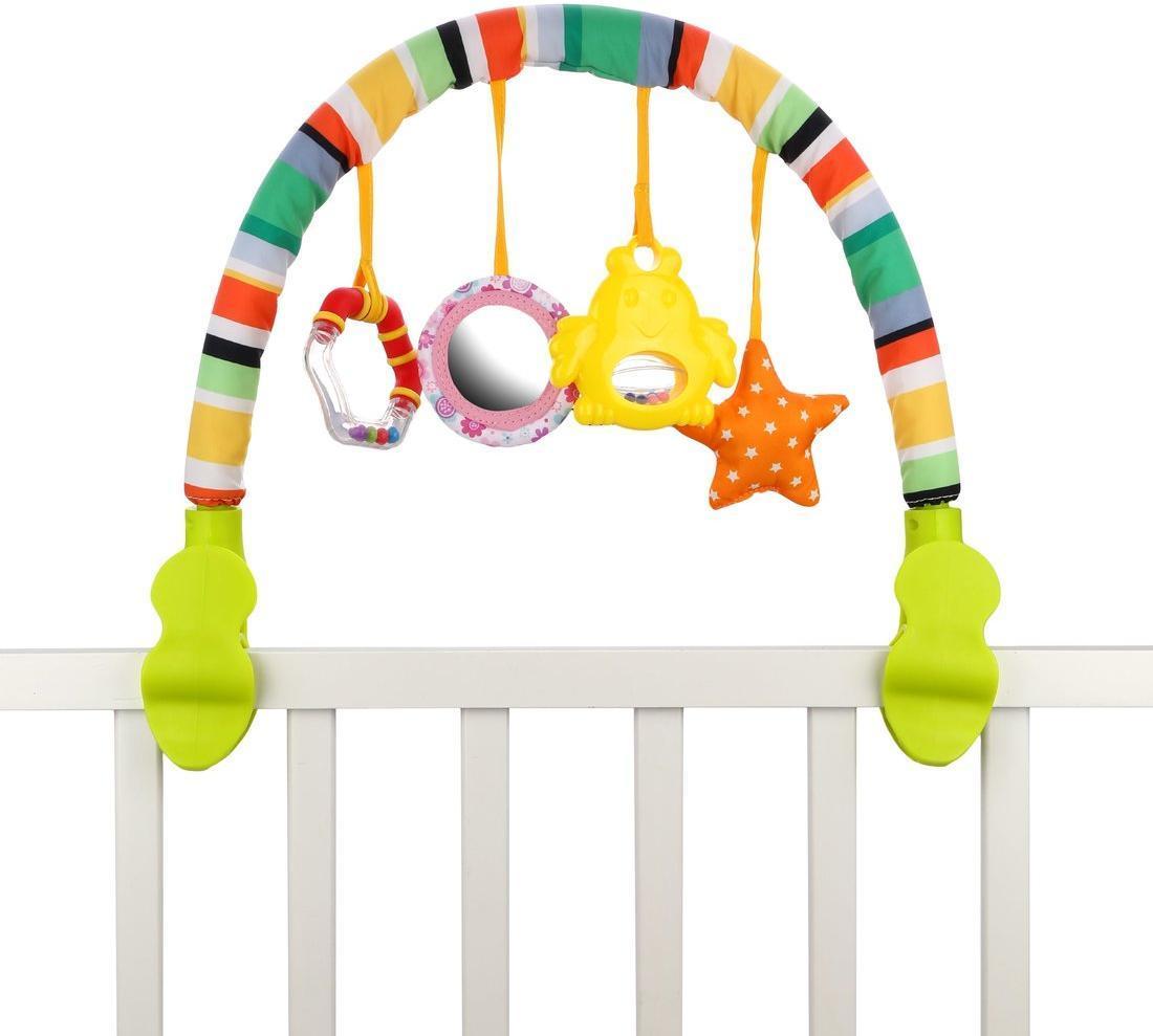 Дуга с подвесками Забава: 4 игр. крепл. прищепка, 3в1 кроват., коляс.,
автокрес.
