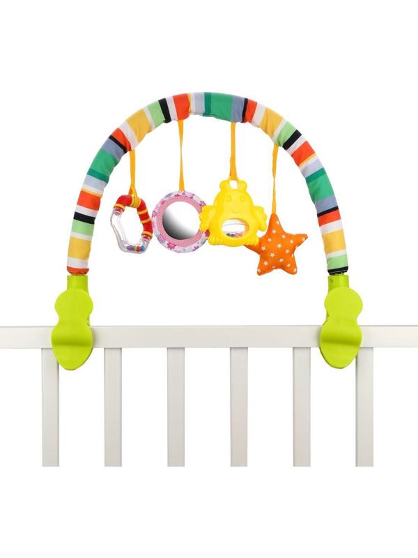 Дуга с подвесками Забава: 4 игр. крепл. прищепка, 3в1 кроват., коляс.,
автокрес.