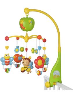 Мультифункциональный мобиль Волшебная полянка: таймер выключения, 18
мелодий, съемные игрушки-погремушки