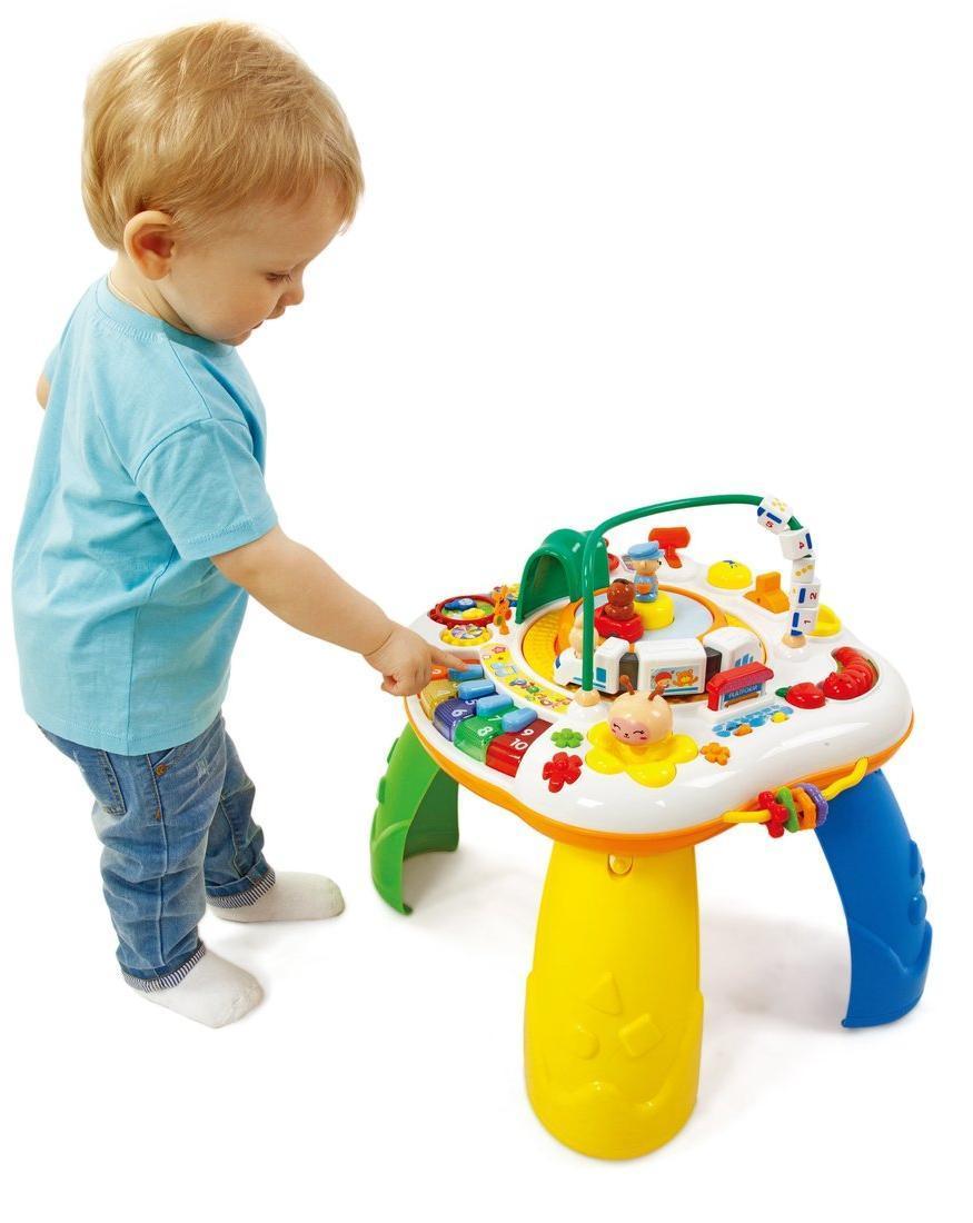 Мультифункциональный игровой столик Мир приключений: обуч. реж. на русск.
яз., поезд ездит, мелодии, свет, звуки