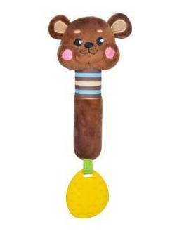 Пищалка с силиконовым прорезывателем Мишка