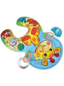 ДЕФЕКТ УПАКОВКИ Игровой центр-подушка Жирафик и друзья: хлопок, 3 игрушки и
шуршалка