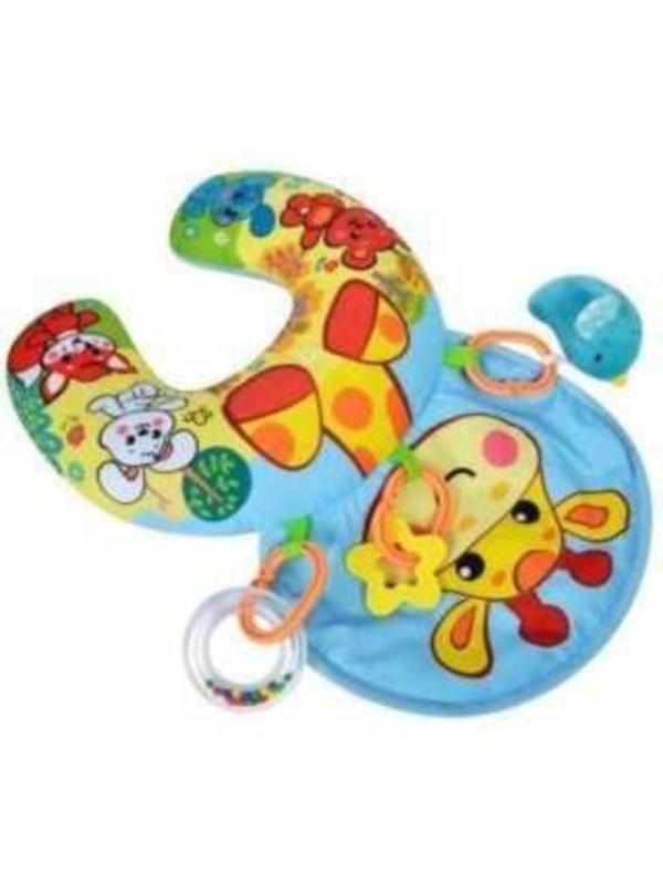 ДЕФЕКТ УПАКОВКИ Игровой центр-подушка Жирафик и друзья: хлопок, 3 игрушки и
шуршалка