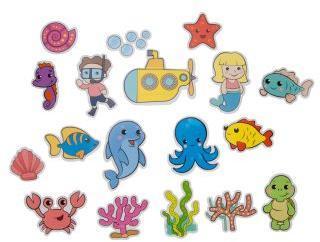 Набор стикеров для купания Океан: 18 стикеров