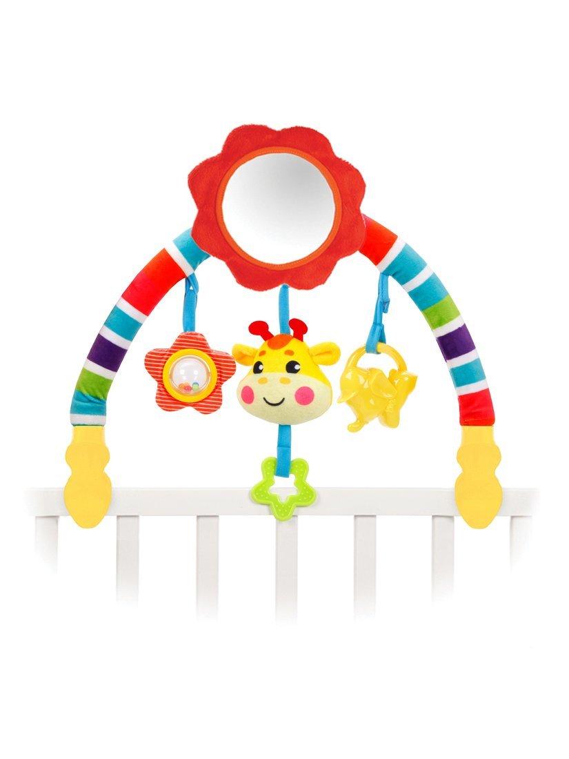 Развивающая дуга Жирафик: 4 съем. игр., крепл. прищепка, 3в1 кроват.,
коляс., автокрес.