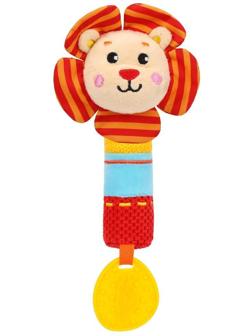 Пищалка с силиконовым прорезывателем Львенок