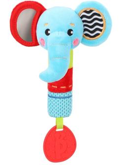 Пищалка с силиконовым прорезывателем Слоник