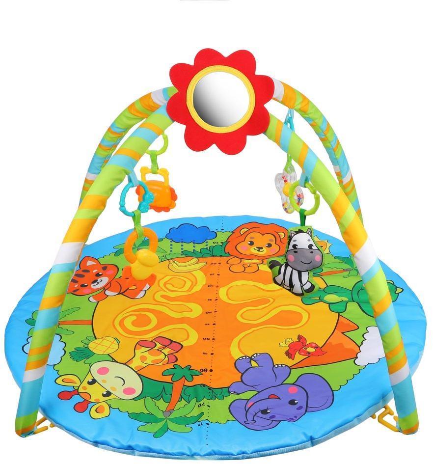 Коврик разв. Джунгли: ростомер, 5 съем. игр., 80 см, игровой дизайн