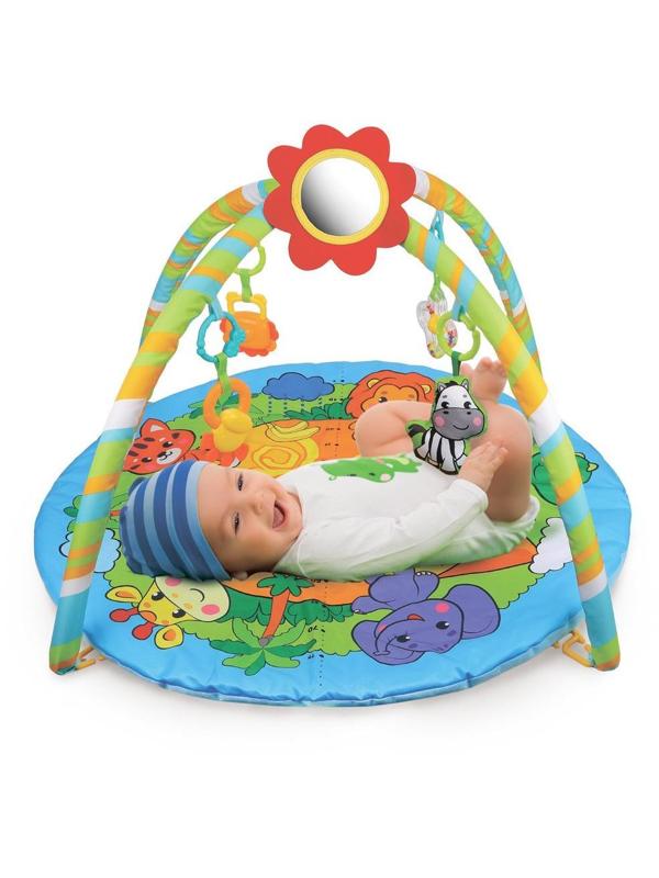 Коврик разв. Джунгли: ростомер, 5 съем. игр., 80 см, игровой дизайн