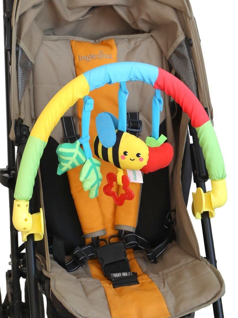 Дуга Пчелка: 4 съем. игр. крепл. прищепка, 3в1 кроват., коляс., автокрес.