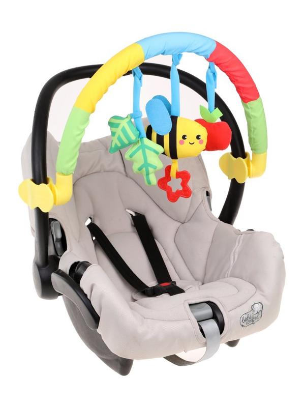 Дуга Пчелка: 4 съем. игр. крепл. прищепка, 3в1 кроват., коляс., автокрес.