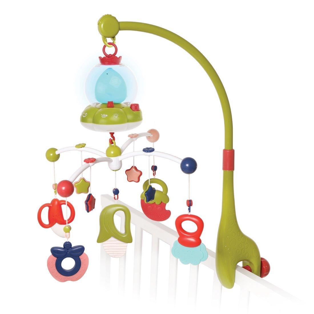 Мультифункциональный мобиль Белые мишки: 4 рус.колыб., 50 мелодий, звуки
природы, ночник, кручение, 5 съем.погрем., громк.регул., 3АА включ.