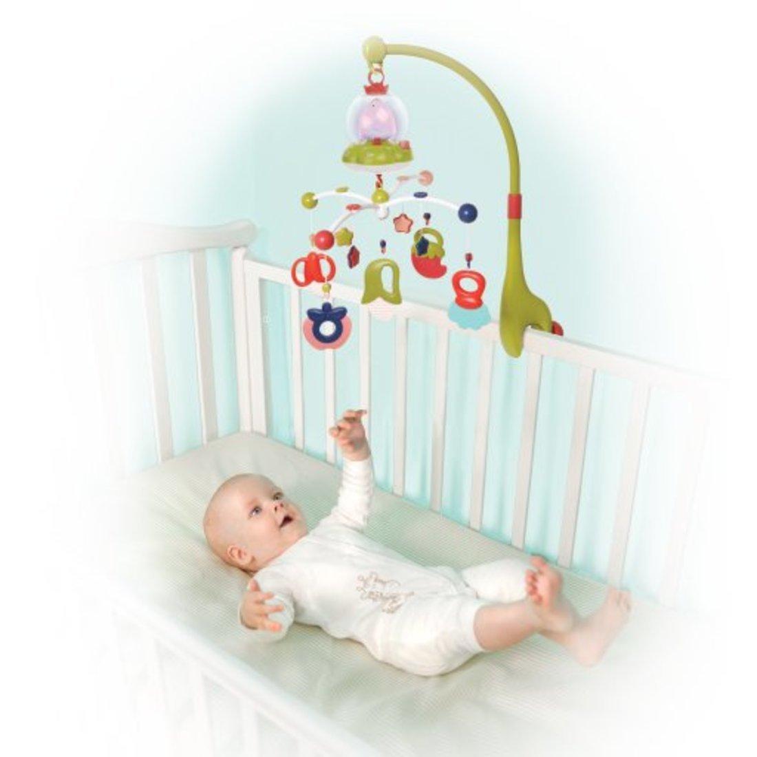 Мультифункциональный мобиль Белые мишки: 4 рус.колыб., 50 мелодий, звуки
природы, ночник, кручение, 5 съем.погрем., громк.регул., 3АА включ.