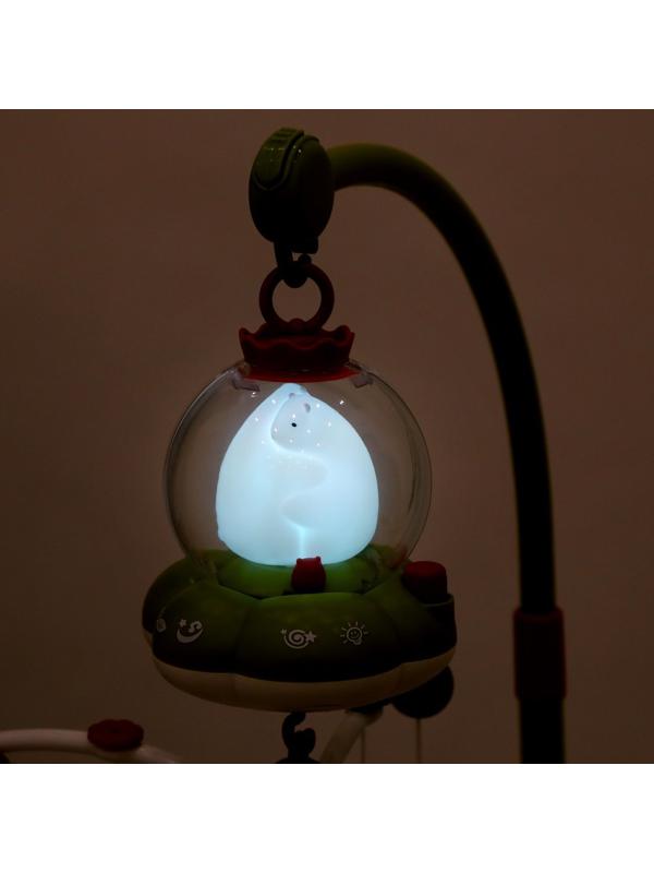 Мультифункциональный мобиль Белые мишки: 4 рус.колыб., 50 мелодий, звуки
природы, ночник, кручение, 5 съем.погрем., громк.регул., 3АА включ.