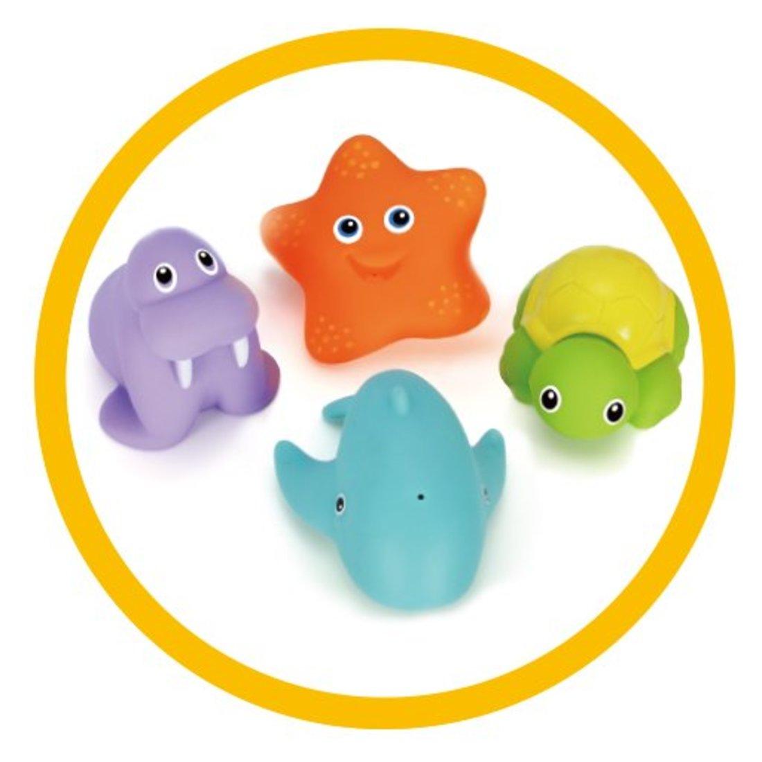 Игрушка-рыбалка для купания Акула с 4-мя брызгалками, звезда меняет цвет