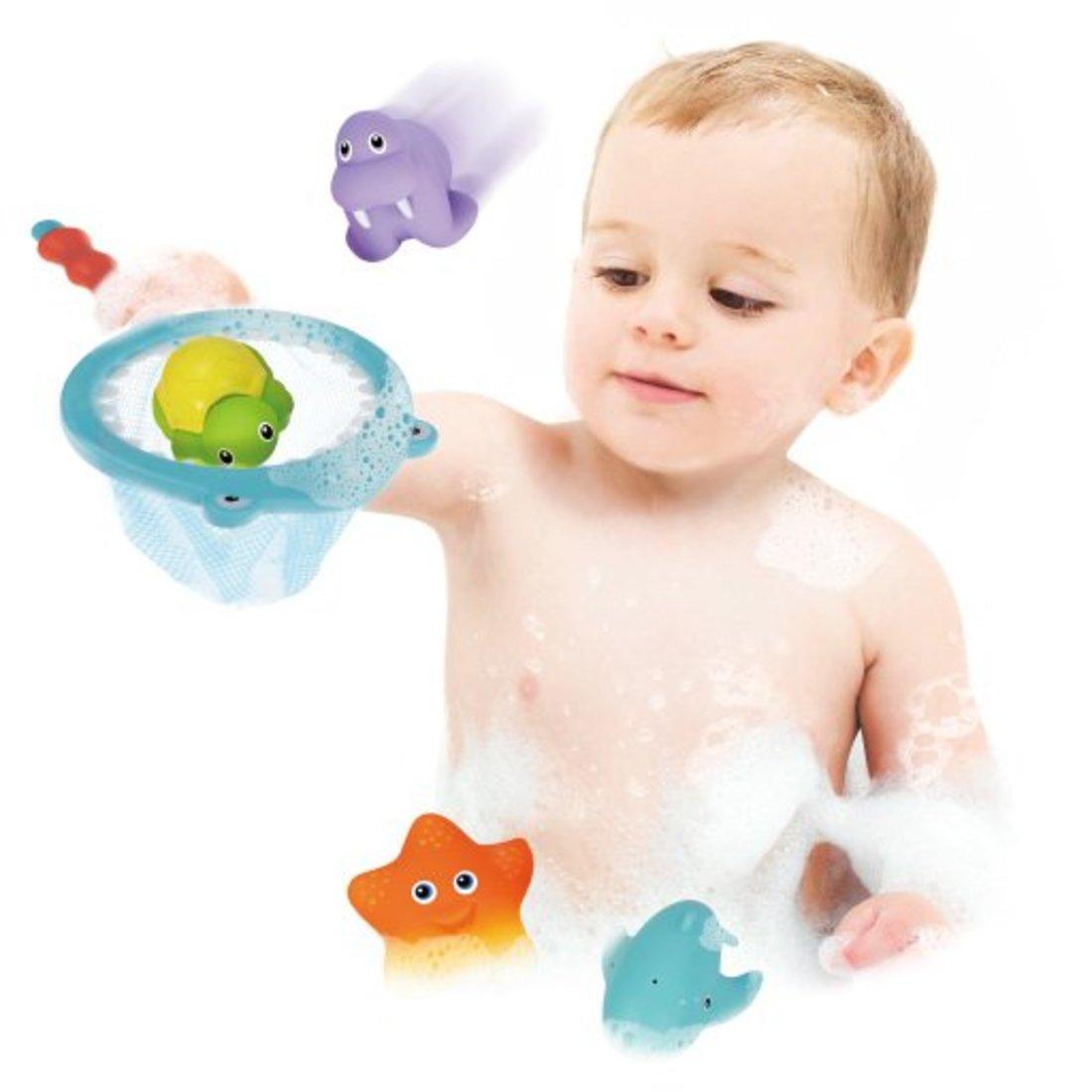 Игрушка-рыбалка для купания Акула с 4-мя брызгалками, звезда меняет цвет