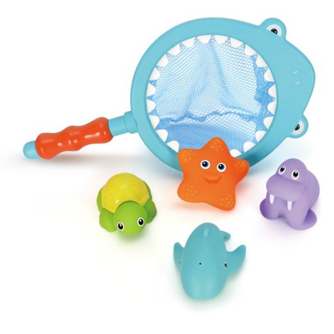 Игрушка-рыбалка для купания Акула с 4-мя брызгалками, звезда меняет цвет