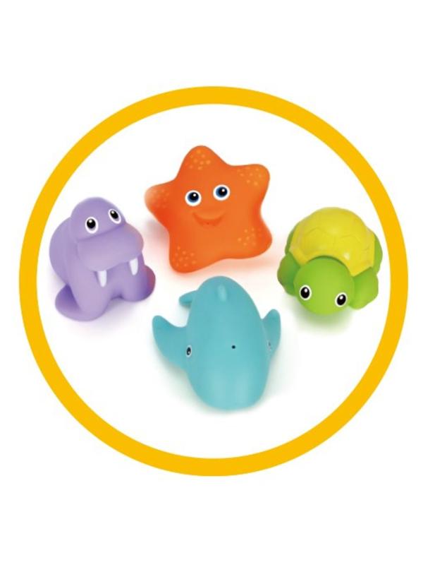 Игрушка-рыбалка для купания Акула с 4-мя брызгалками, звезда меняет цвет