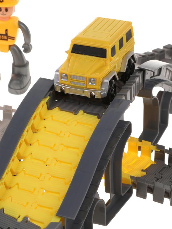 Игровой набор Автотрек, в комплекте: деталей-предметов 143шт., элемент питания
АА*1шт. не входит в комплект, коробка