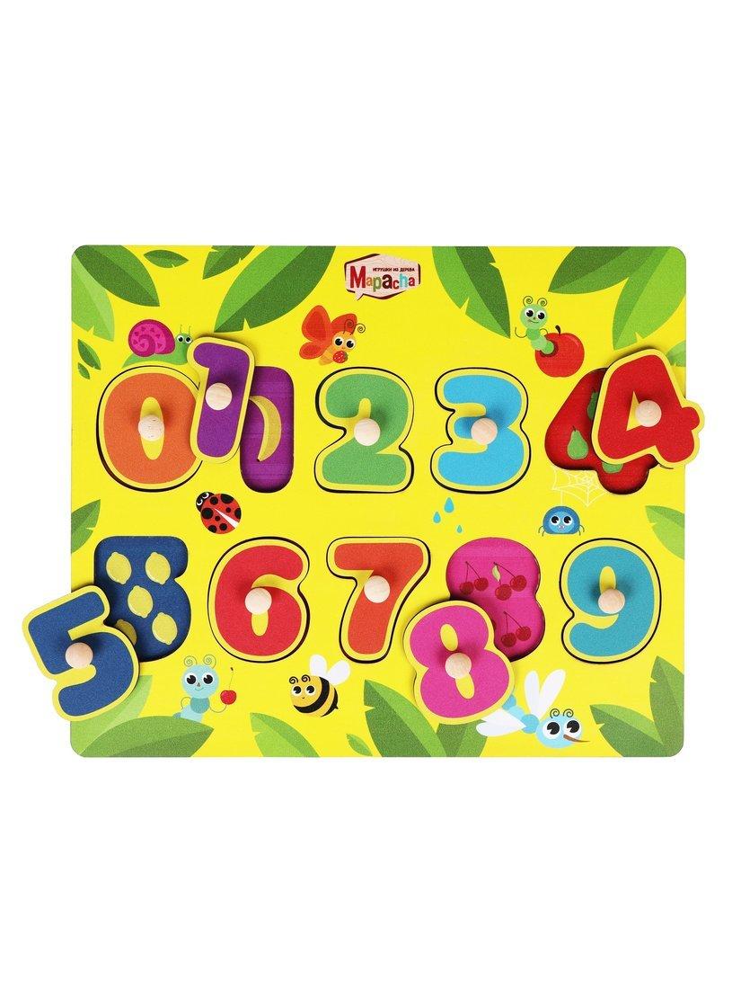 Вкладыши Изучаем цифры: раскладываем цифры по своим местам, изучаем счет от
0 до 9