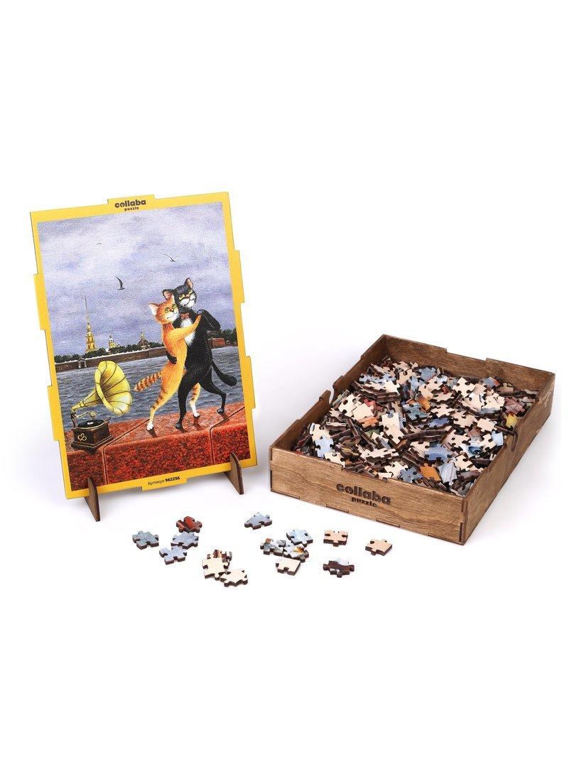 Пазлы деревянные Танго над Невой, 504 детали, размер 30*42 см