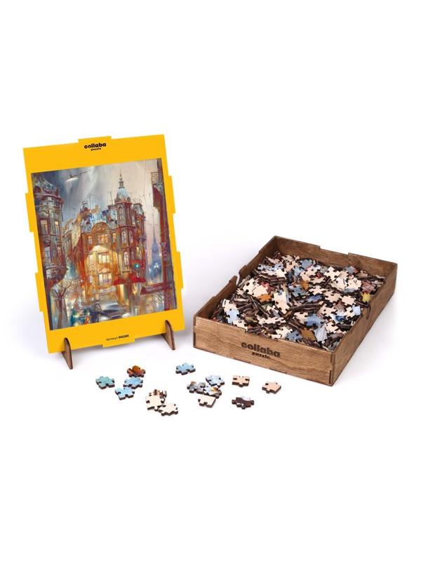 Пазлы деревянные Город. Фонари, 520 деталей, размер 33х39 см
