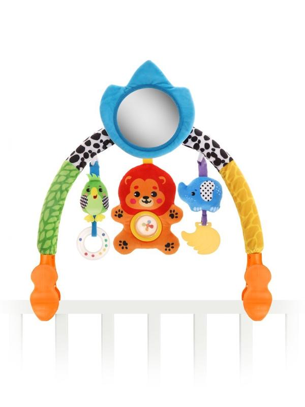 Развивающая дуга Африка: 4 съем. игр., крепл. прищепка, 3в1 кроват., коляс.,
автокрес.