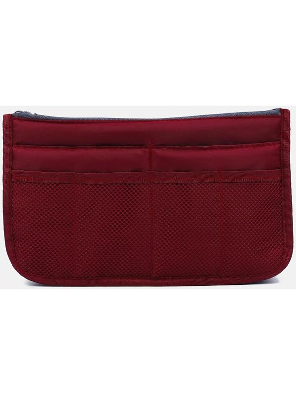 Косметичка-органайзер на молниях, цвет бордовый