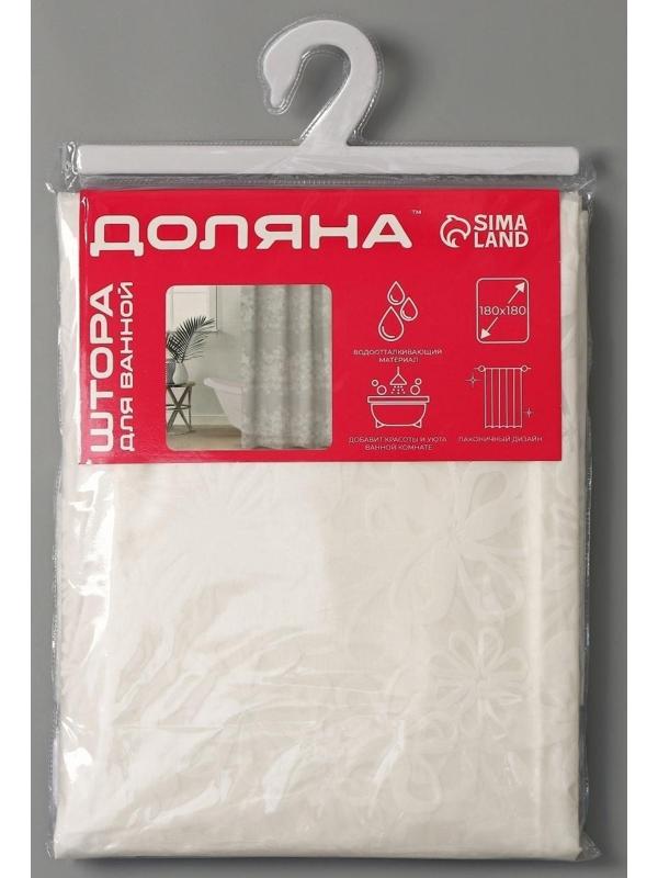 Штора для ванной Доляна «Ажур», 180×180 см, EVA, цвет белый