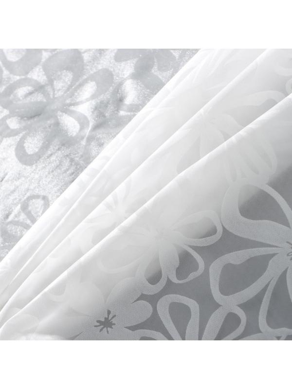 Штора для ванной Доляна «Ажур», 180×180 см, EVA, цвет белый