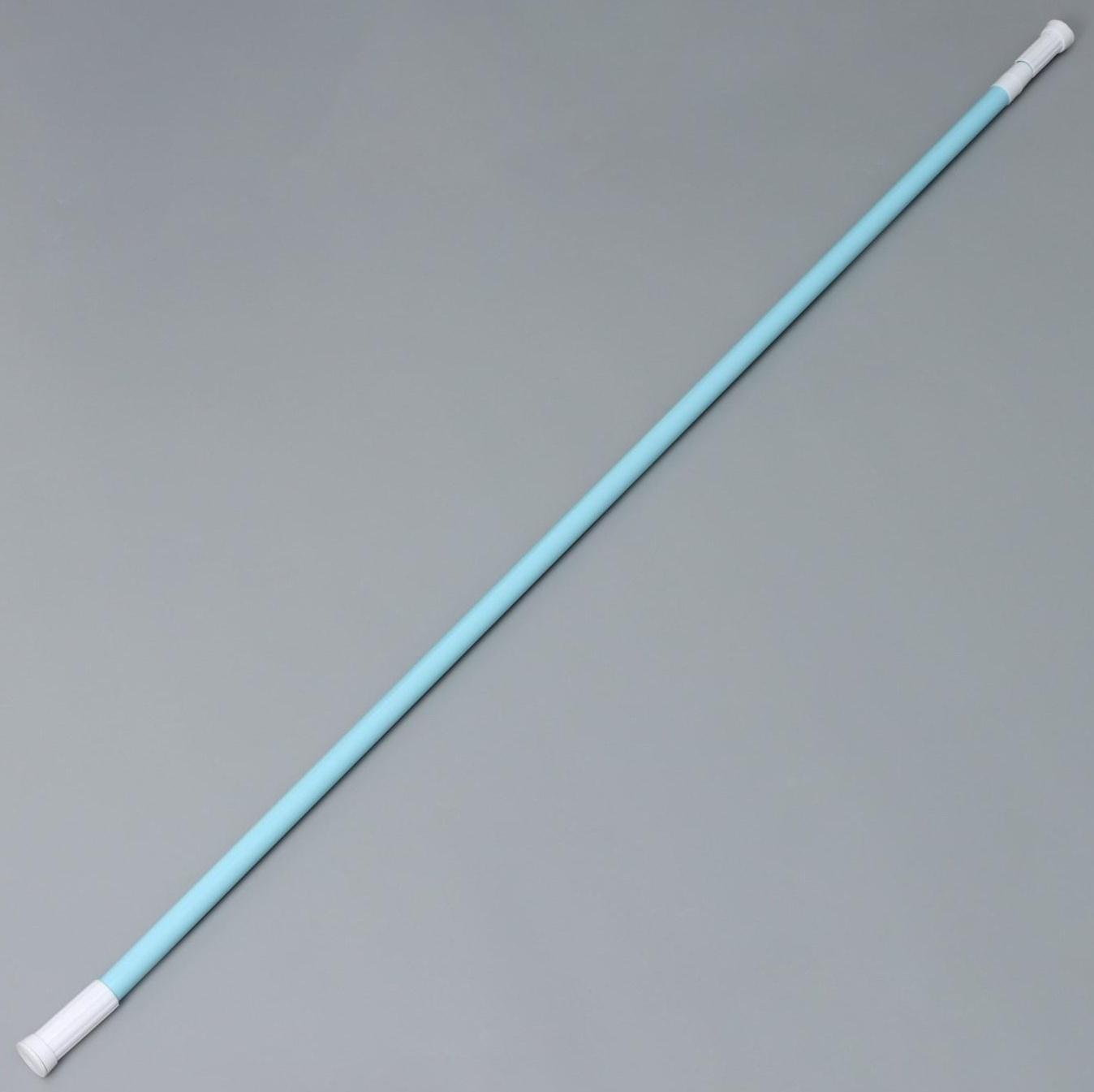 Карниз для ванной комнаты телескопический, 140-260 см, цвет голубой