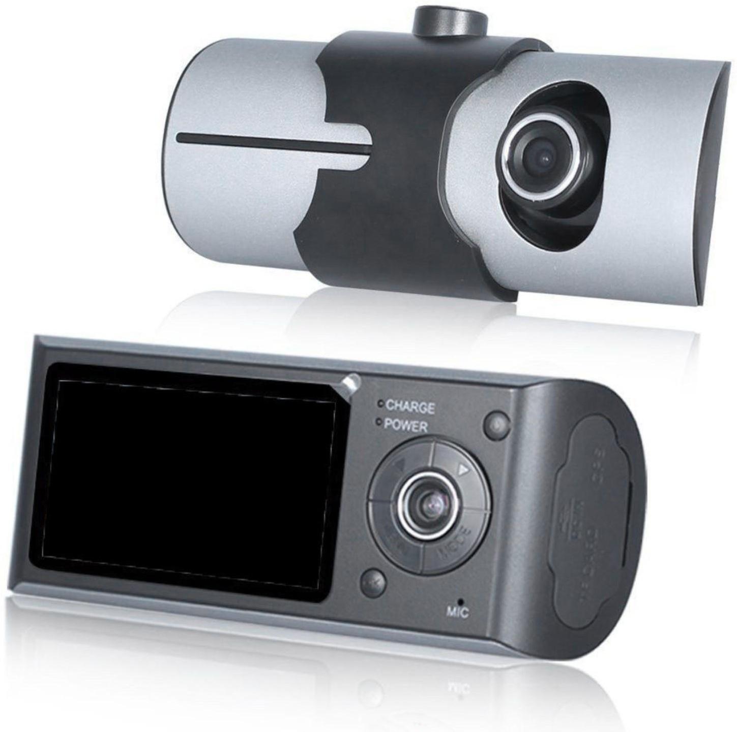 Видеорегистратор 2 камеры с GPS, HD 1280×480P, TFT 2.7, обзор 132°