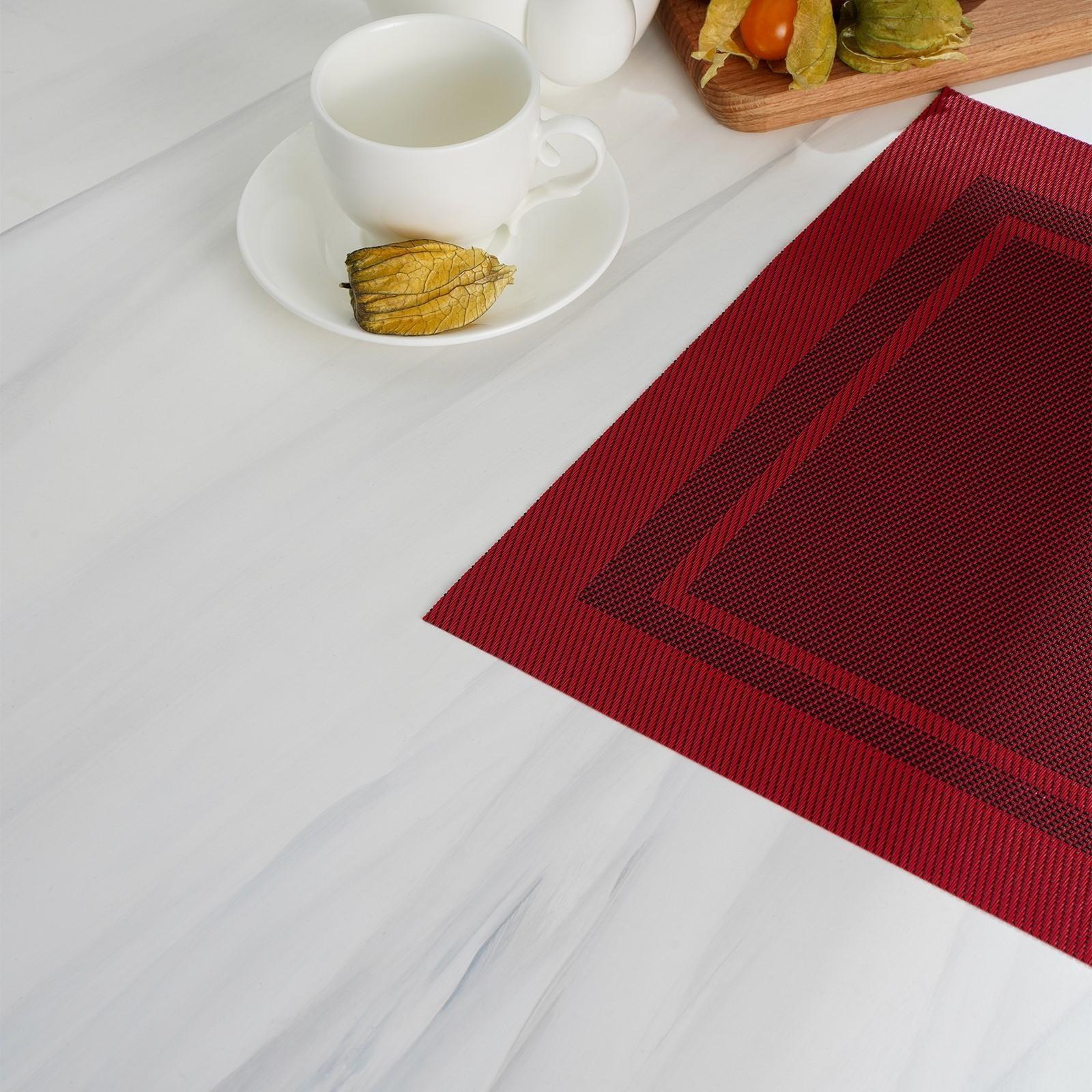 Салфетка сервировочная на стол «Окно», 45×30 см, цвет красный / 1 шт.